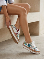 Élora | Baskets Florales Orthopédiques à Lacets