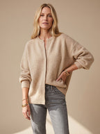 Blanche | Cardigan Oversize Boutons Nacre