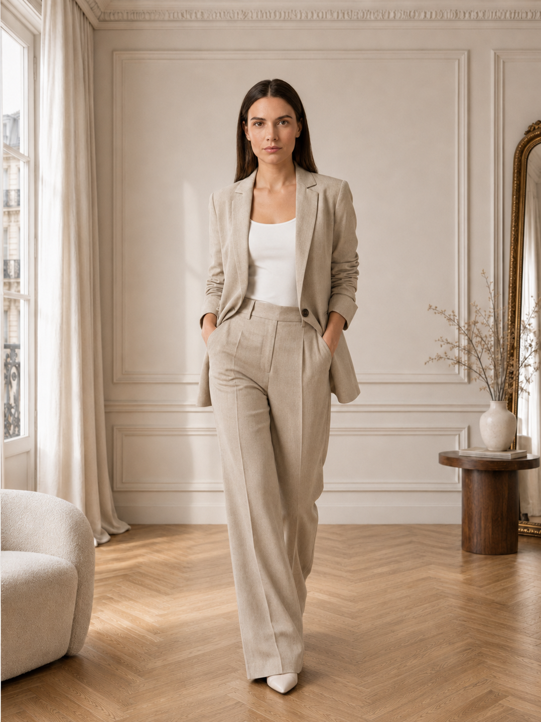 Solène | Ensemble Tailleur Blazer Et Pantalon
