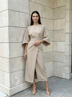 Selene | Robe Midi Ceinturée