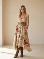 Rosalie | Robe Midi Fleurie Bohème