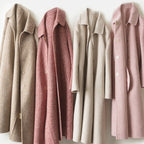 Joséphine | Manteau Long Motif Vichy Col Classique