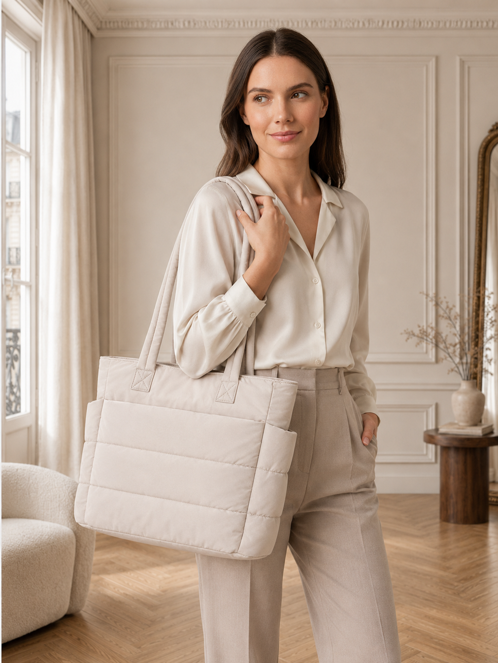Solène | Sac Cabas Matelassé Grand Format