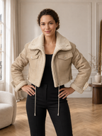 Alessia | Veste Aviateur Fourrée