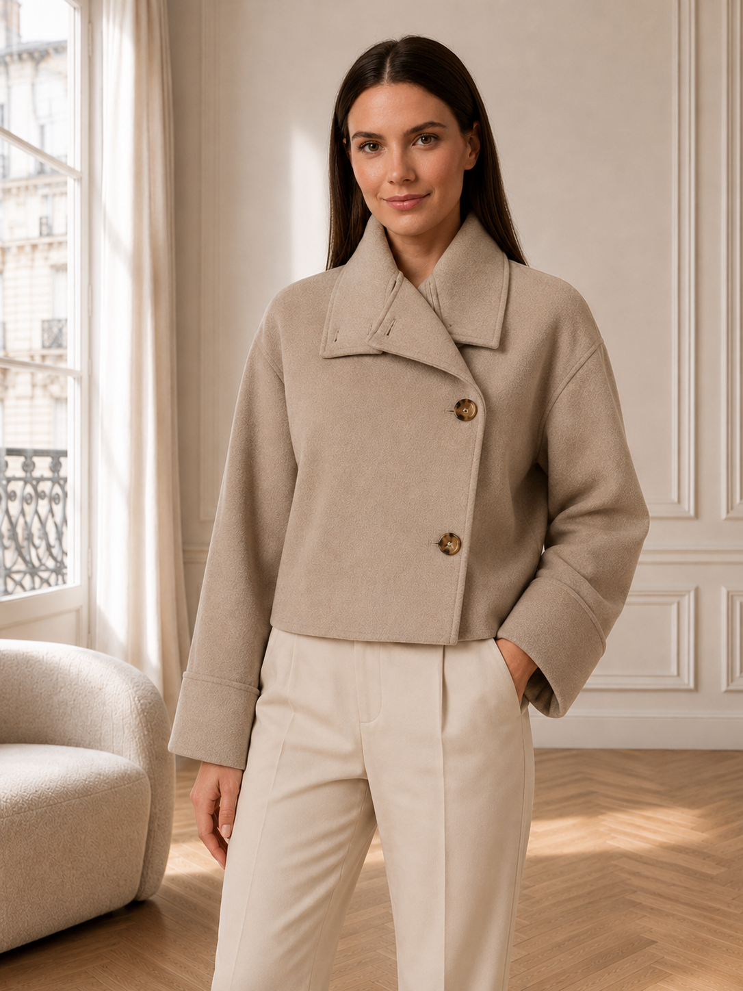 Maëlle | Veste Courte À Col Montant