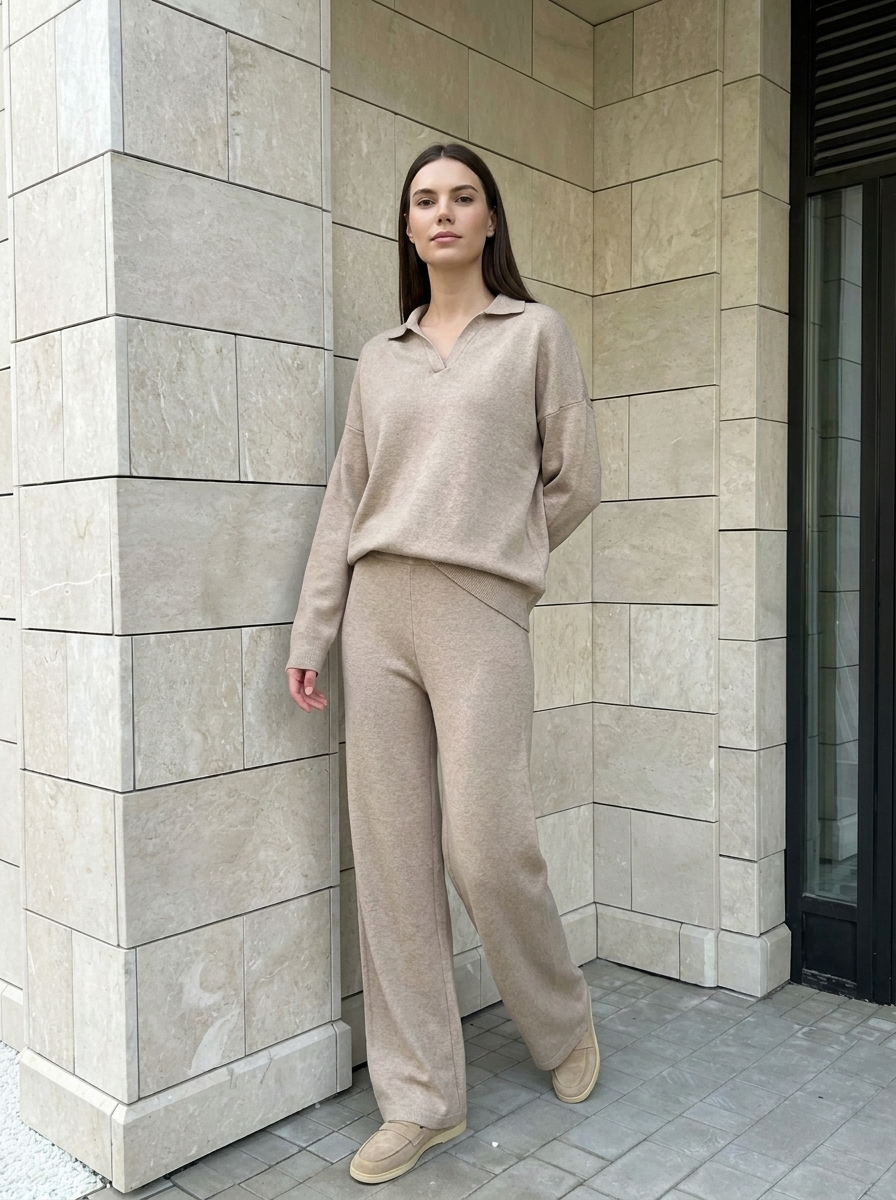 Éléa | Ensemble Décontracté à Pantalon Large