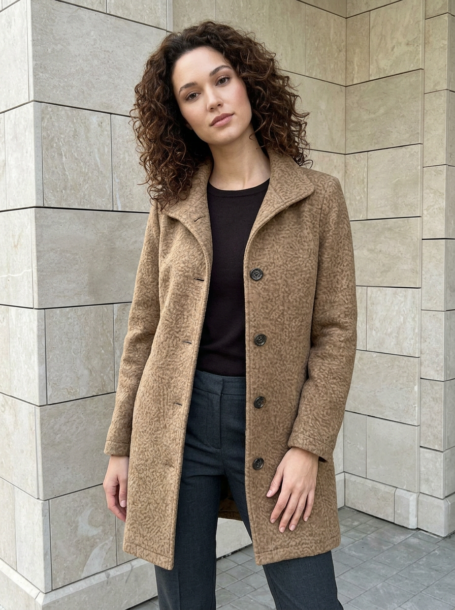 Léonie | Manteau Mi-Long Boutonné