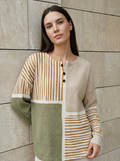 Aurélie | Pull Décontracté à Motifs Patchwork