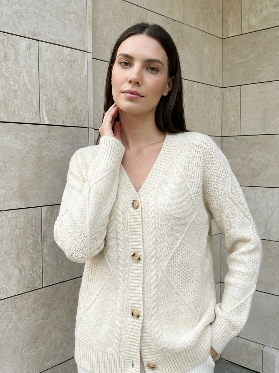 Aurélie | Cardigan En Maille Boutonné