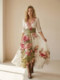 Rosalie | Robe Midi Fleurie Bohème