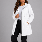 Céline | Veste de Pluie Capuche Cordon Taille