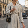 Bérénice | Manteau en Laine Ceinturé Col Cranté