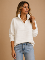 Héloïse | Pull Col Camionneur Demi-Zip