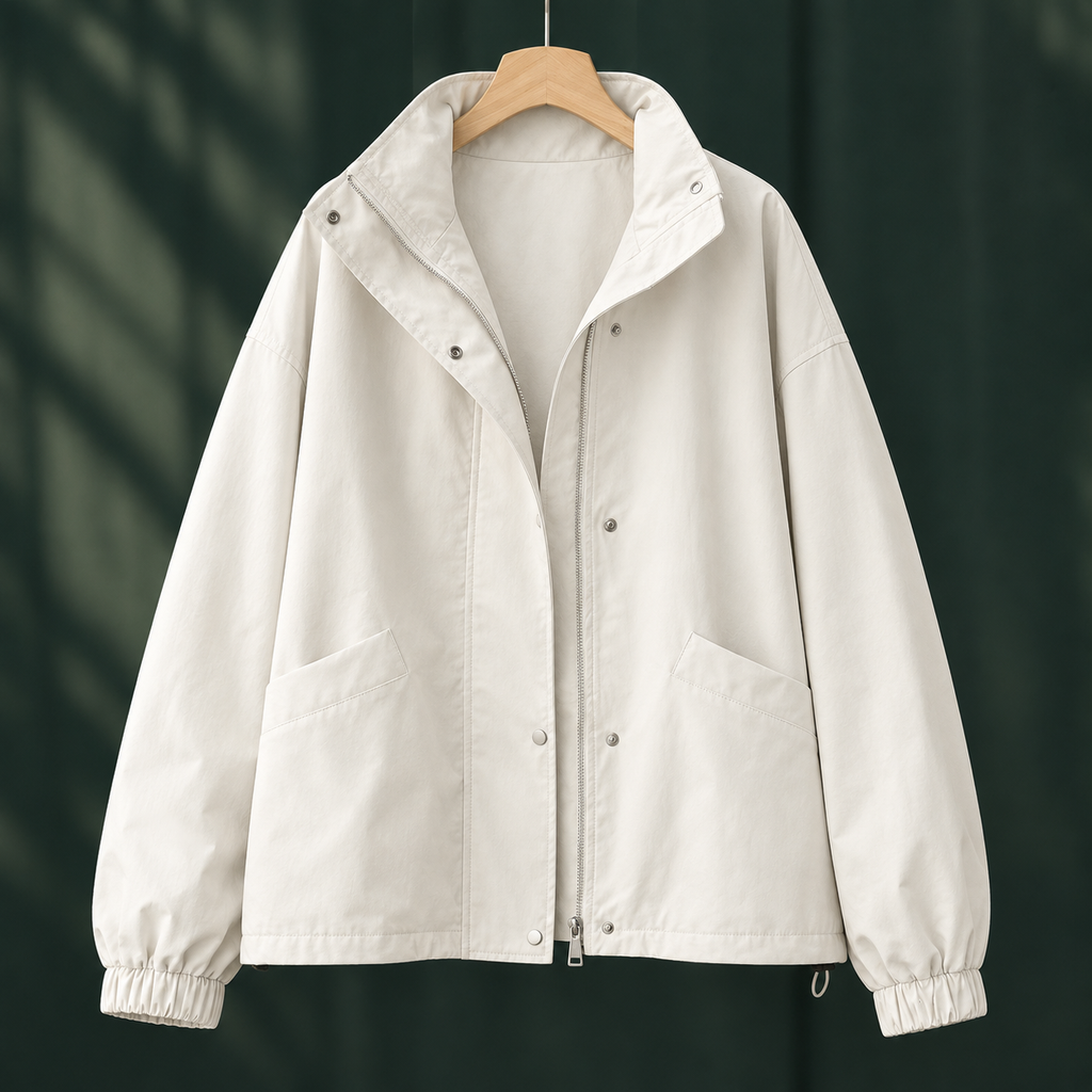 Manon | Veste Col Montant Zip et Pression