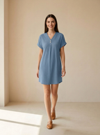 Elina | Robe T-Shirt Col V