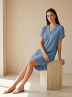 Elina | Robe T-Shirt Col V