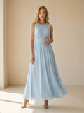 Elenora | Robe Maxi Sans Manches À Silhouette Fluide