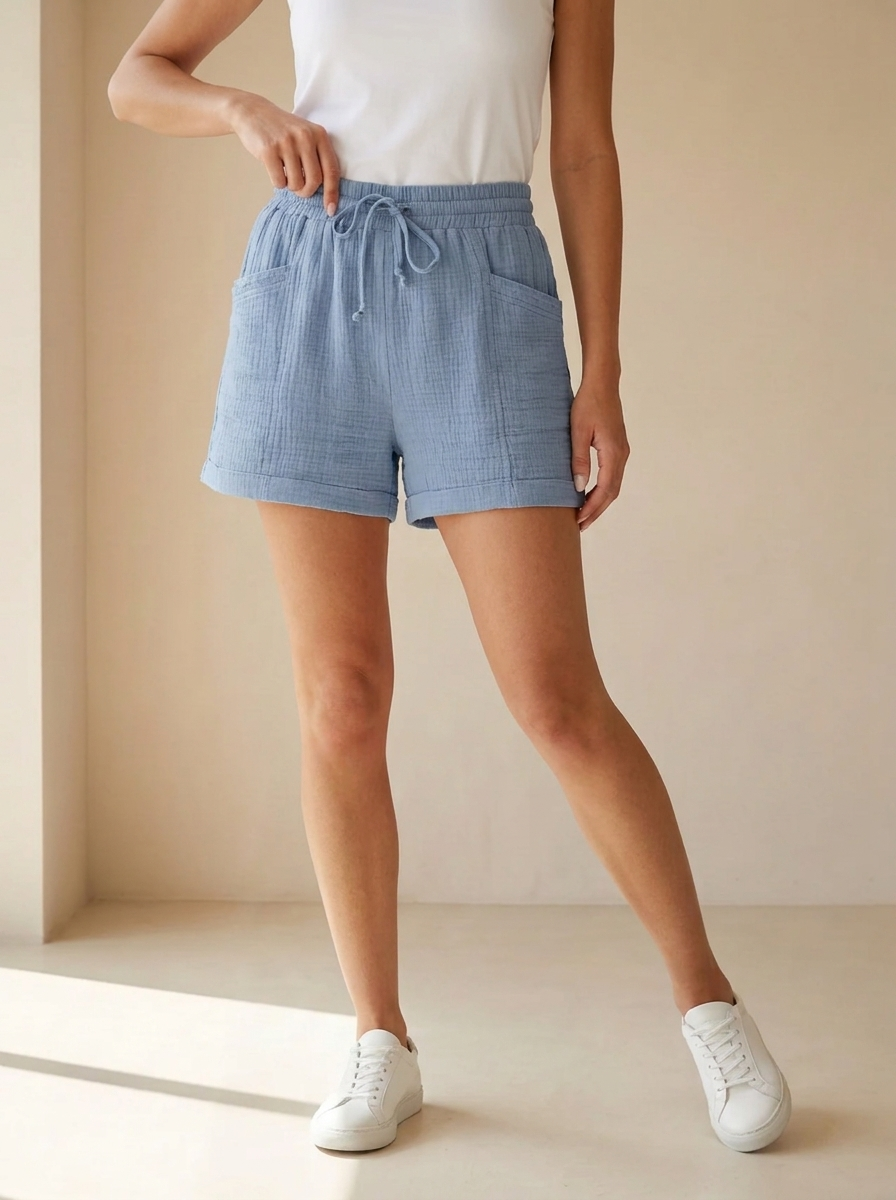 Sienna | Short En Mousseline De Coton Pour