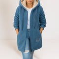 Nicola | Veste Polaire à Capuche Doublée Sherpa