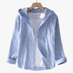 Agathe | Chemise Capuche Rayée Boutonnée