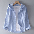 Agathe | Chemise Capuche Rayée Boutonnée