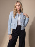 Marceline | Veste Tweed Courte Boutons Dorés