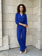 Élodie | Ensemble Élégant Croisé à Pantalon Large