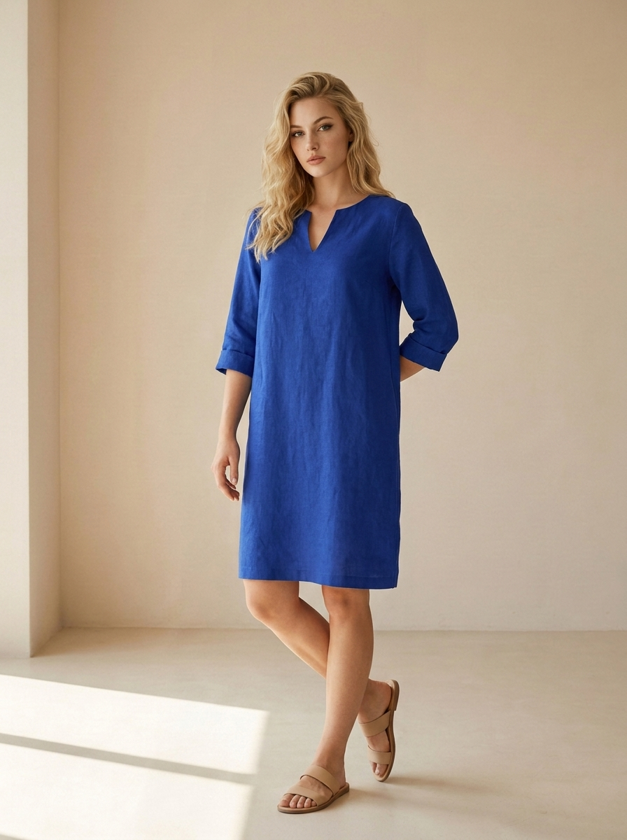 Elena | Robe En Lin À Col
