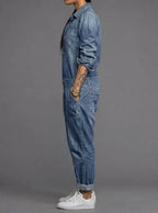 Pauline | Combinaison en Denim Léger Boutonnée