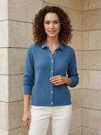 Sophie | Gilet Boutonné Élégant à Col Chemise