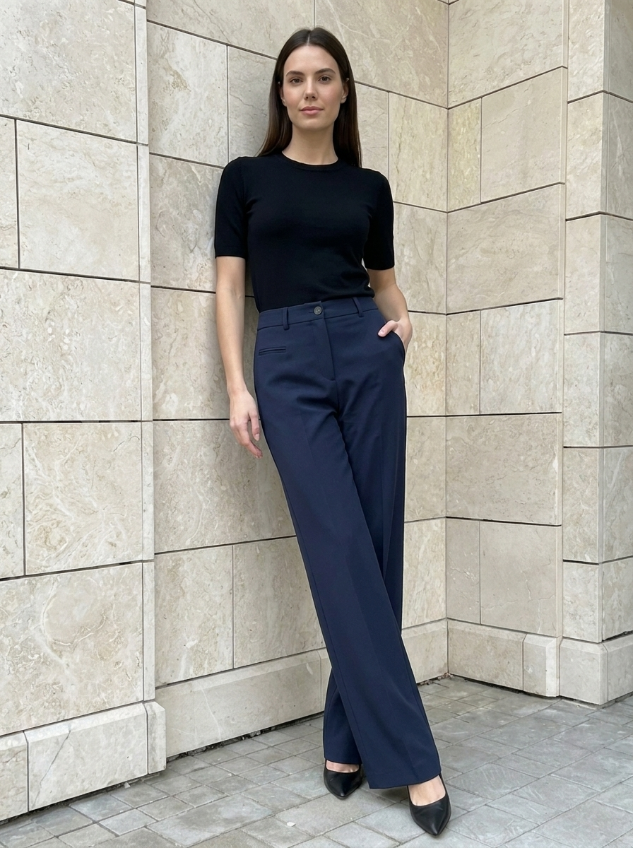 Camille | Pantalon Palazzo Taille Haute Élégant