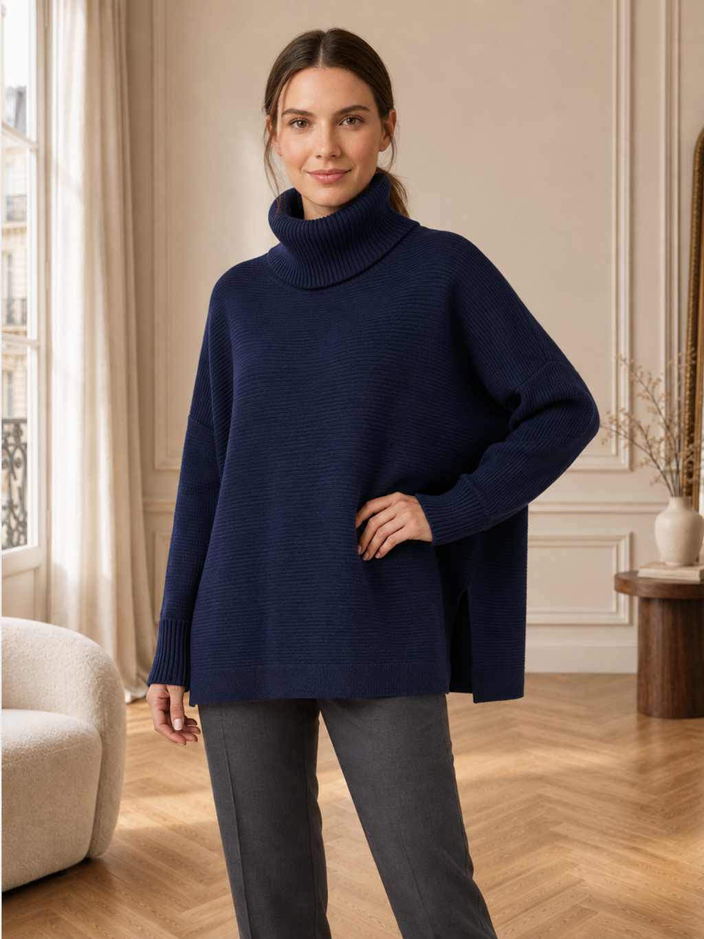 Amélie | Pull Oversize Col Roulé