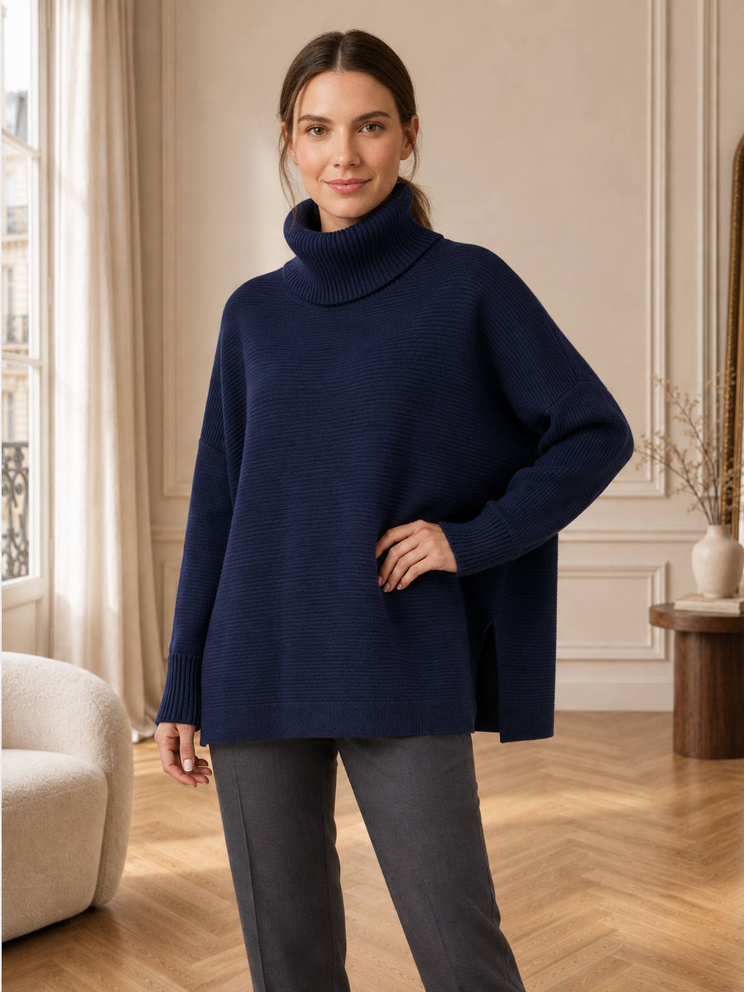 Amélie | Pull Oversize Col Roulé