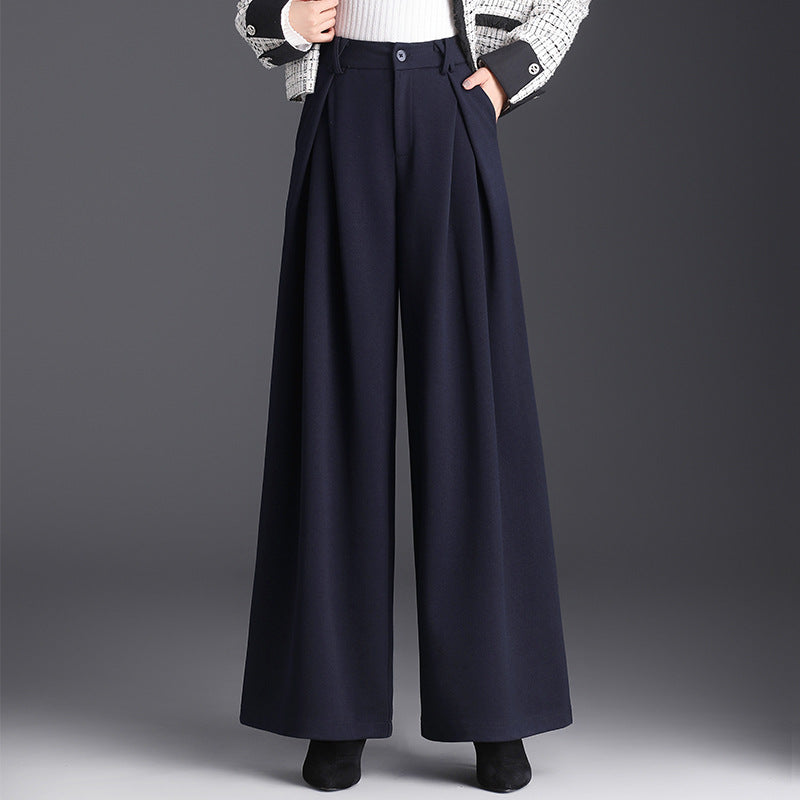 Charlotte | Pantalon Large Taille Haute Plis