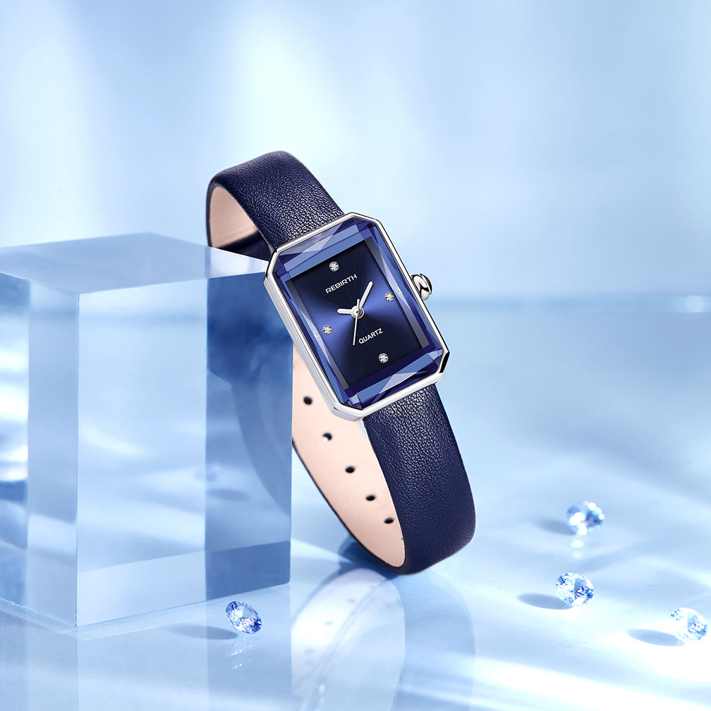 Colette | Montre Bracelet Cuir Boîtier Rectangulaire
