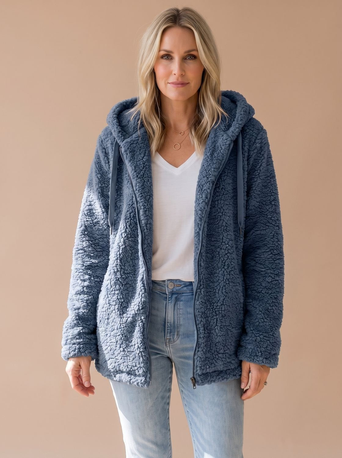 Roxane | Veste Polaire Capuche Coupe Oversize