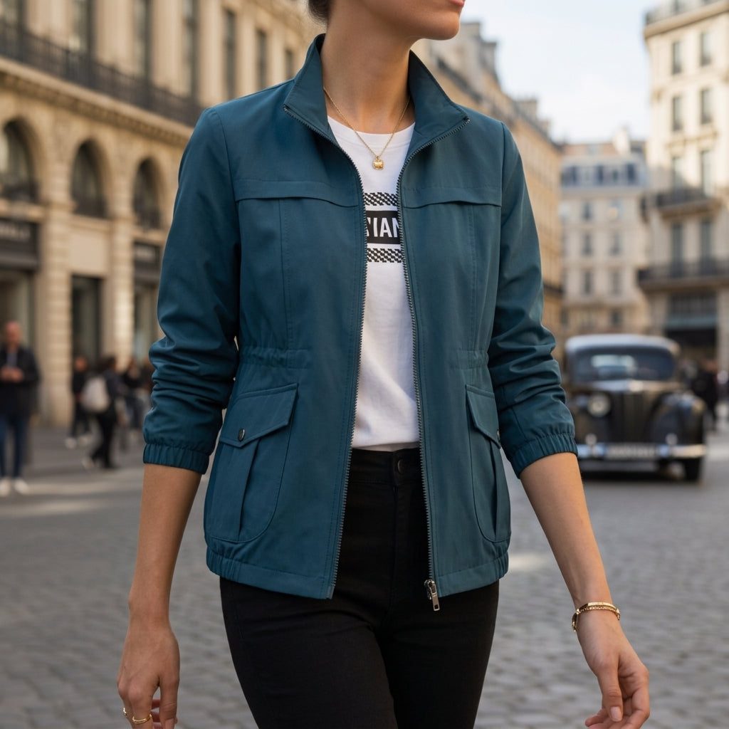 Valentine | Veste Zippée Cintrée en Coton