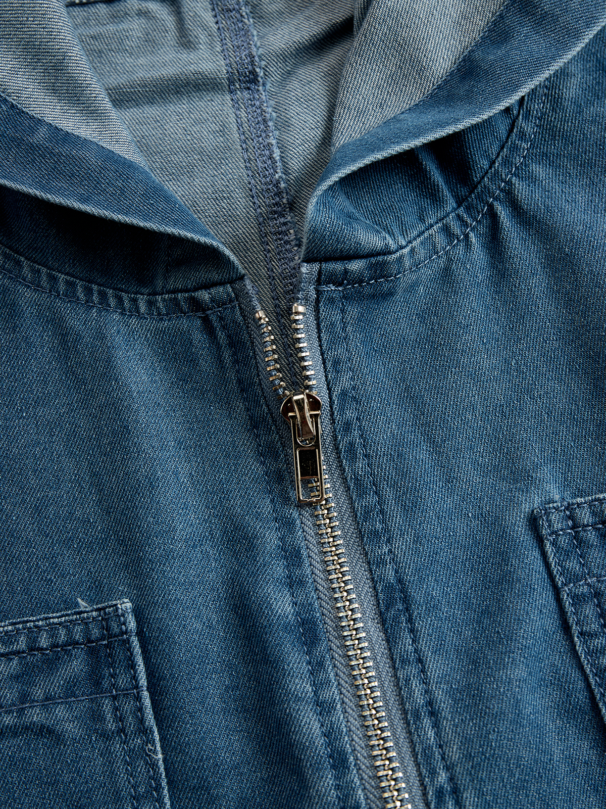 Maëlys | Combinaison Denim Capuche