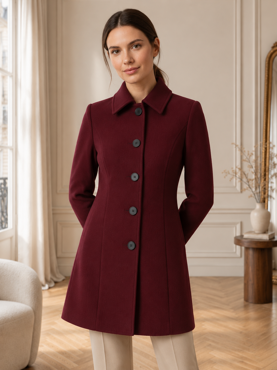 Élise | Manteau Court Cintré