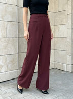 Camille | Pantalon Palazzo Taille Haute Élégant