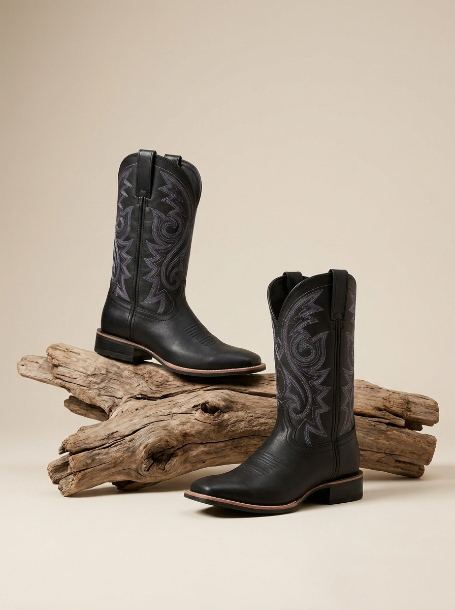Valen | Bottes Cowboy Hautes En Cuir