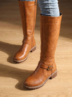Manon | Bottes Hautes Cuir Boucle Cavalière