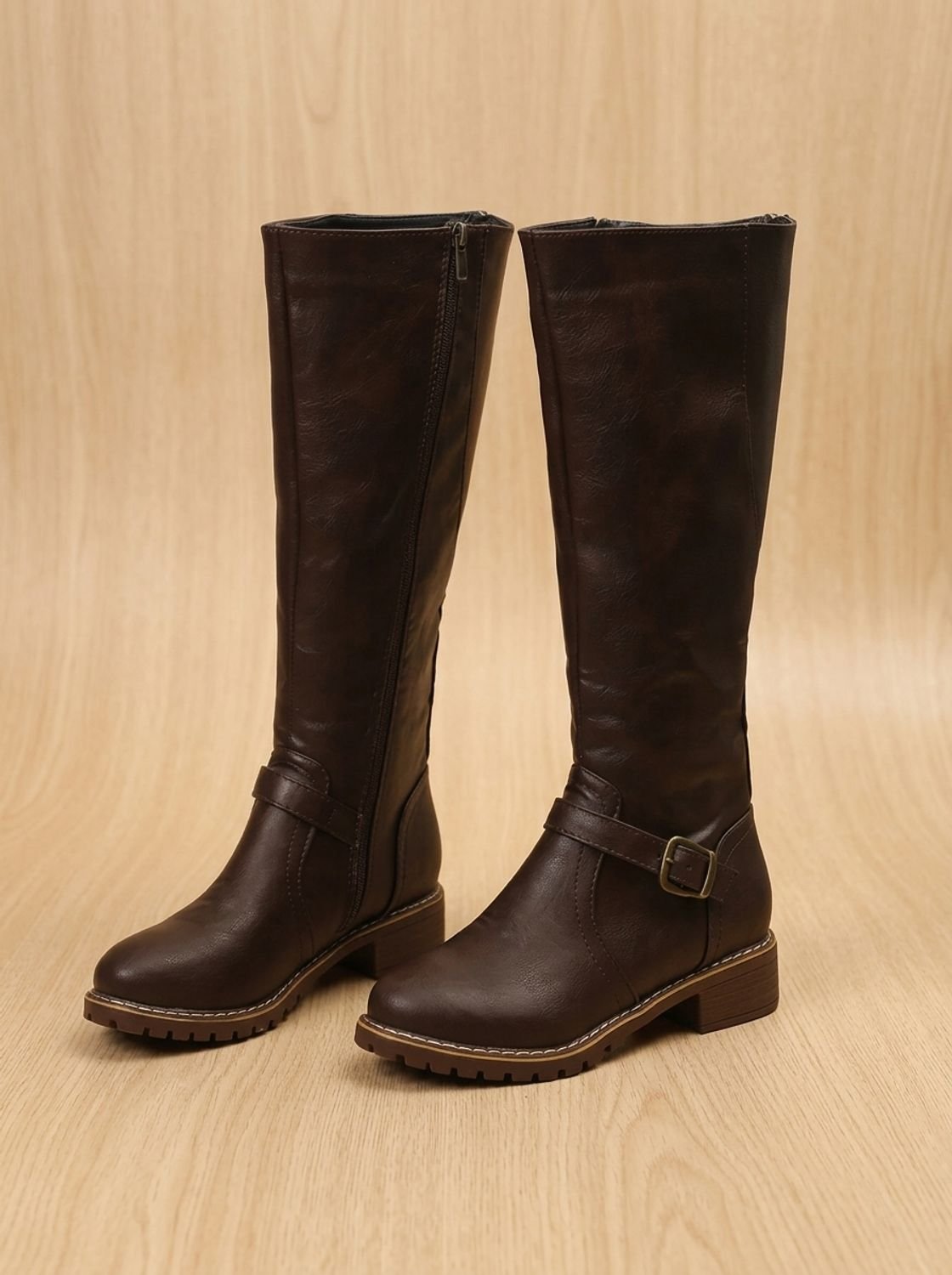 Manon | Bottes Hautes Cuir Boucle Cavalière