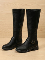 Manon | Bottes Hautes Cuir Boucle Cavalière