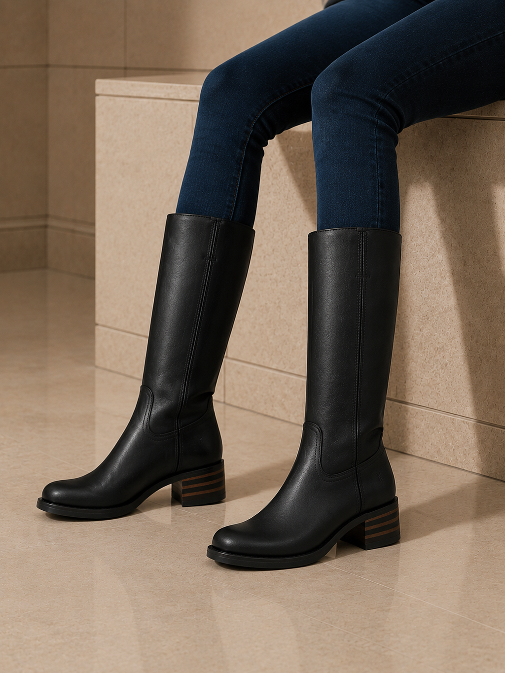 Solène | Bottes Hautes En Cuir