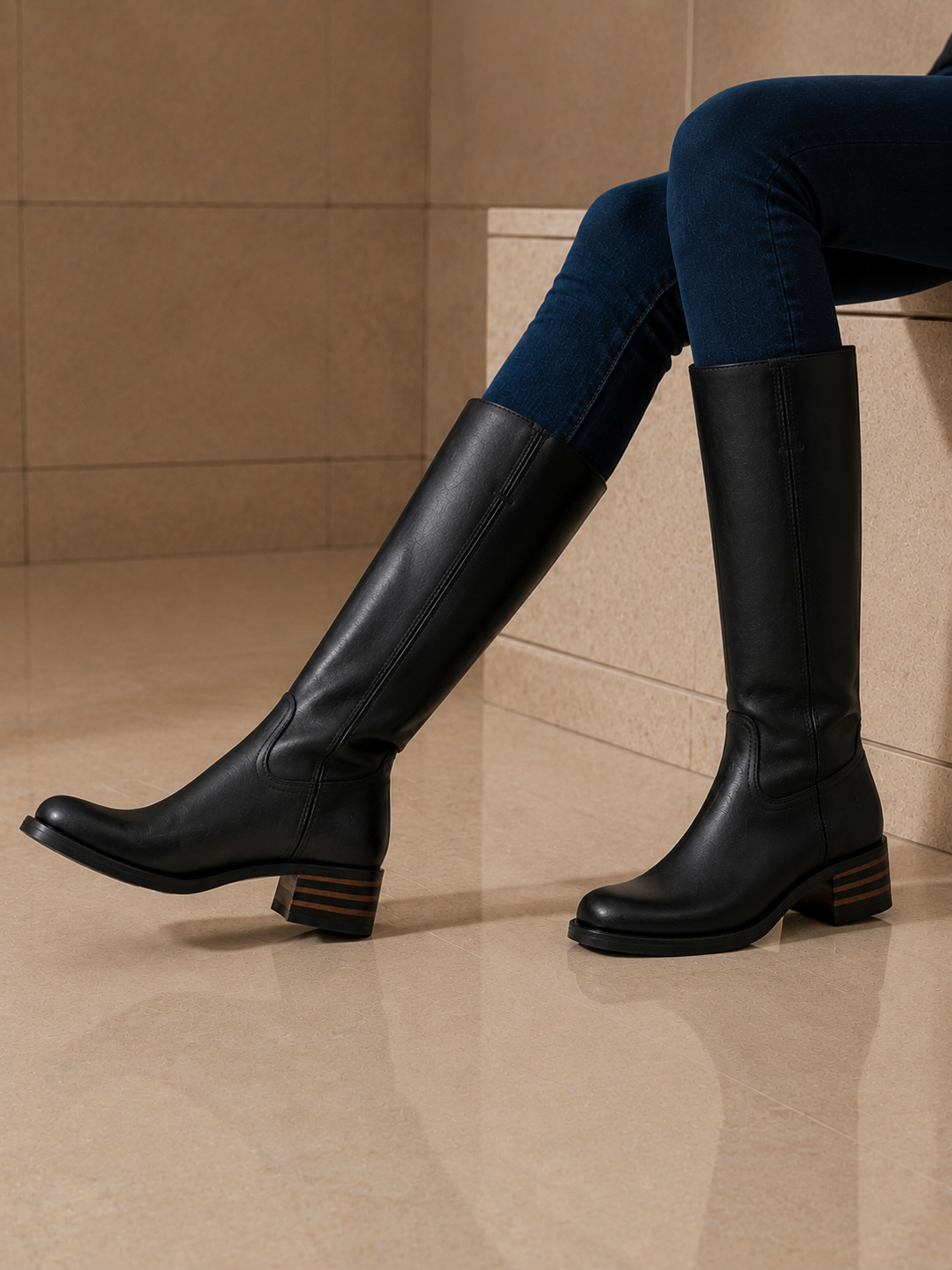 Solène | Bottes Hautes En Cuir