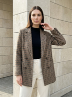 Élodie | Blazer Oversize Pied-de-Poule