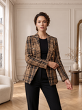Camille | Blazer Tweed à Carreaux