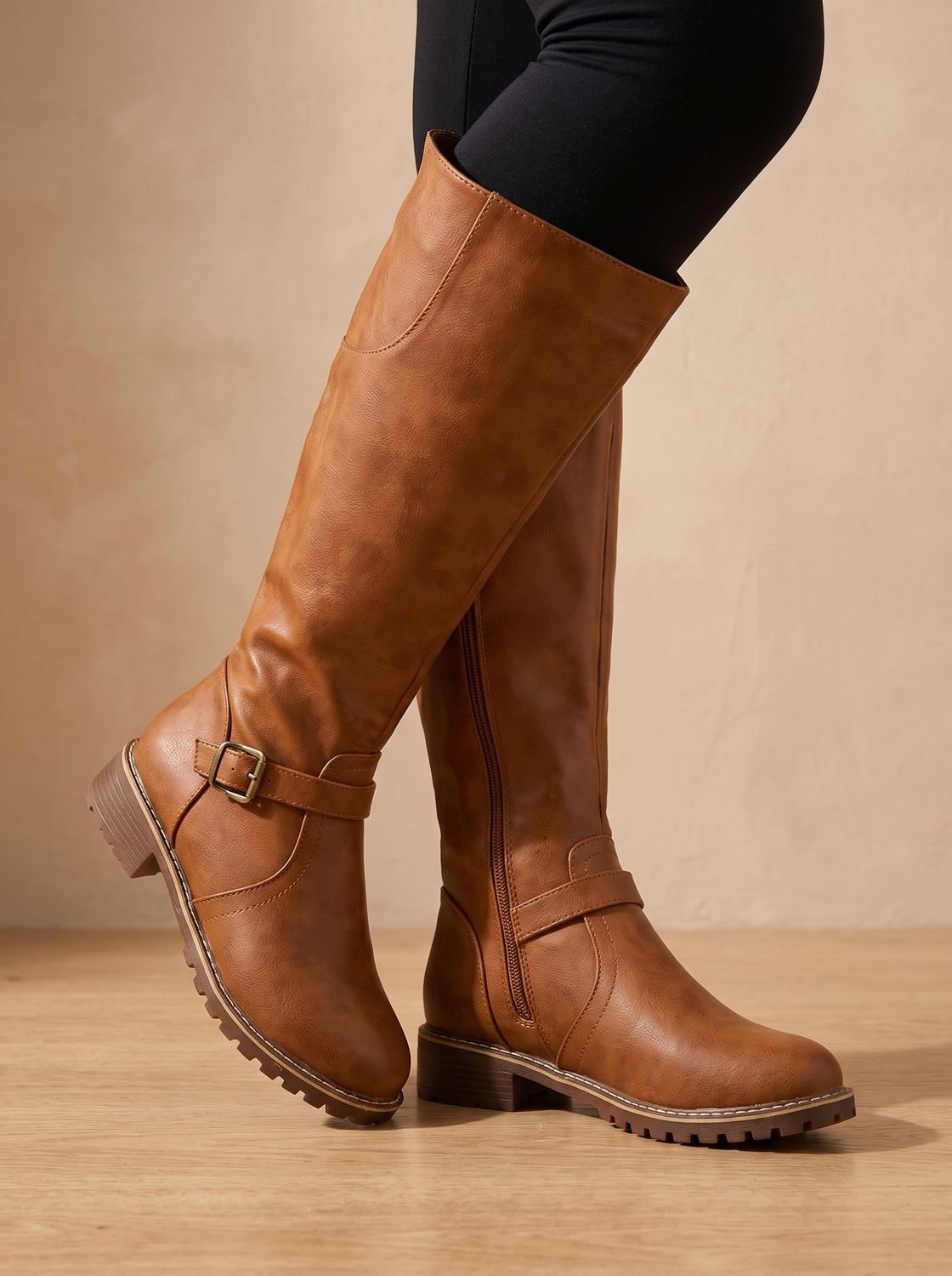 Manon | Bottes Hautes Cuir Boucle Cavalière