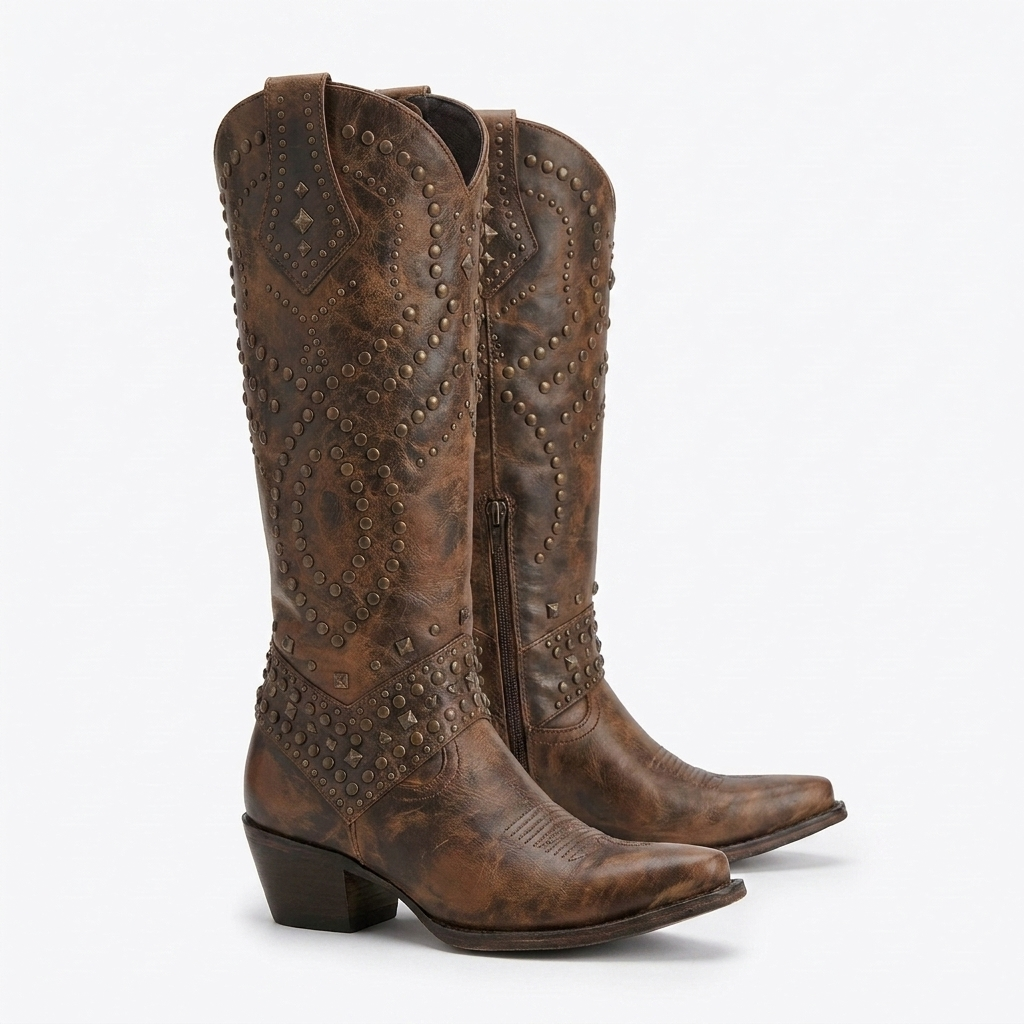 Selene | Bottes Western Cloutées